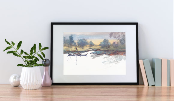 Canal in the Village Watercolor Paint & Illustrations Review