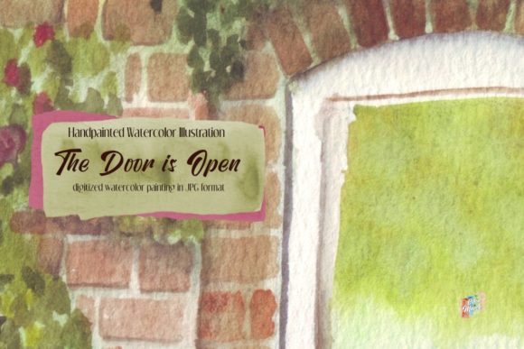 The Door is Open Watercolor Painting and Illustrations