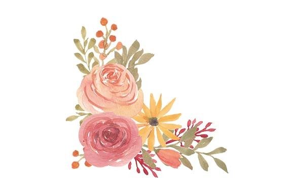 Watercolor Rose Flower Bouquet Paint and Illustrations