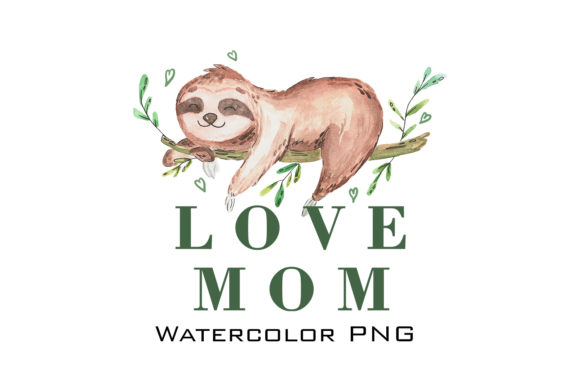 Watercolor Sloth, Cute Sloth Illustrations