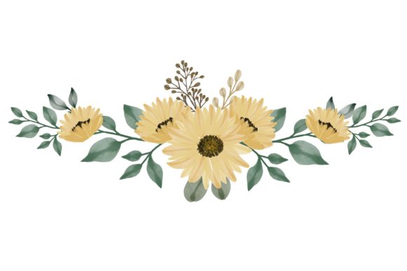 Watercolor Sunflower Illustrations for Branding